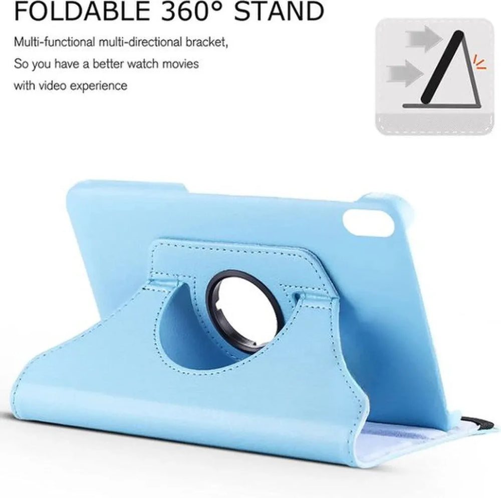 Nokia T20 – Multi Stand Case Hoesjes – 360° draaibaar – Turquoise-Tablethoesjes-Ilumina Benelux