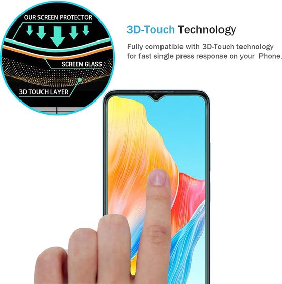 OPPO A18 Screenprotector Gehard 9H – Anti-kras – 3-Pack-Ilumina Benelux
