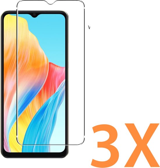 OPPO A38 Screenprotector Gehard 9H – Anti-kras – 3-Pack-Ilumina Benelux