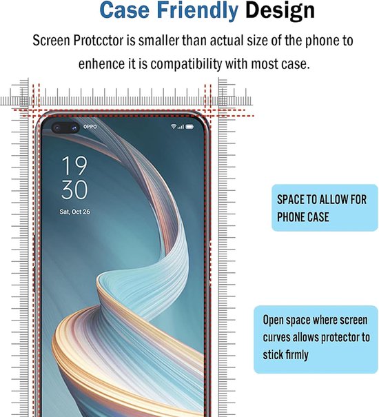 OPPO Reno 4Z Screenprotector Gehard 9H – Anti-kras – Tempered Glas – 1-Pack-Ilumina Benelux
