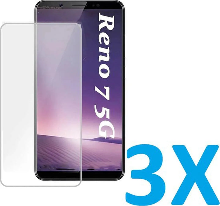 OPPO Reno 7 5G Screenprotector Gehard 9H – Anti-kras – 3-Pack-Ilumina Benelux