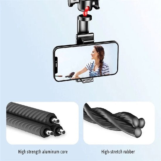 Octopus Tripod Statief XL – Flexibel statief voor smartphone & DSLR – Bluetooth afstandsbediening – 360° draaibaar – 3kg draagkracht – Zwart-Selfiesticks-Ilumina Benelux