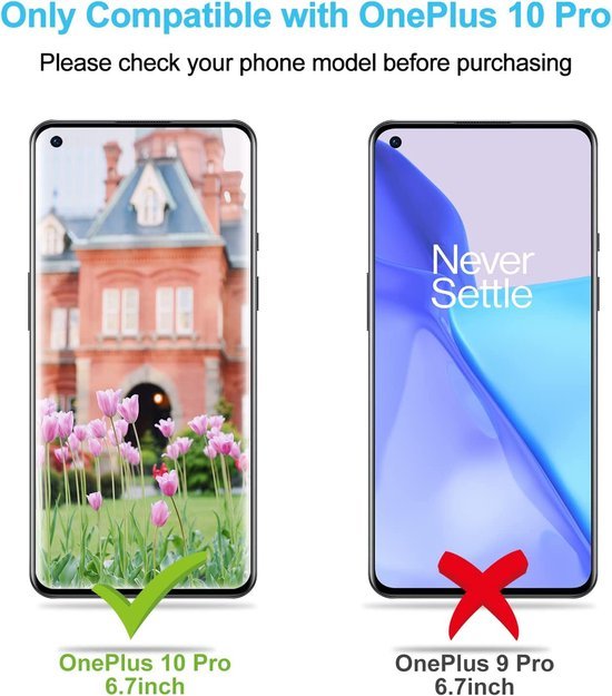 OnePlus 10 Pro Screenprotector Full Cover – 9H Gehard Glas – 2-Pack-Ilumina Benelux