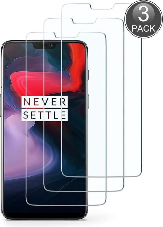 OnePlus 6T Screenprotector Gehard 9H – Anti-kras – 3-Pack-Ilumina Benelux