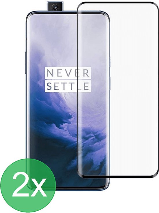 OnePlus 7T Pro Screenprotector Full Cover Screenprotector Gehard 9H – 2-Pack-Ilumina Benelux