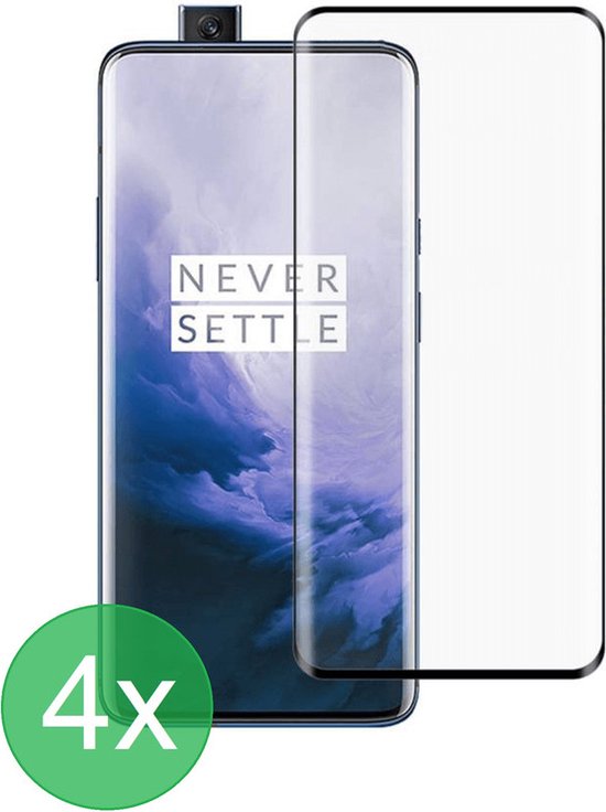 OnePlus 7T Pro Screenprotector Full Cover Screenprotector Gehard 9H – 4-Pack-Ilumina Benelux
