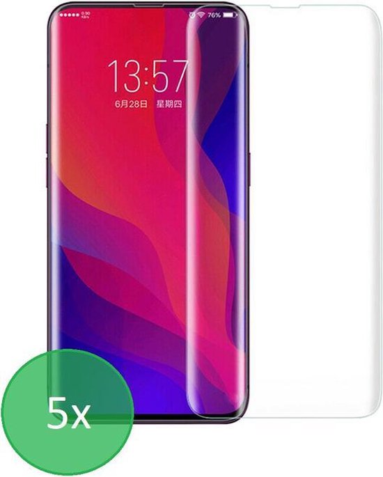 OnePlus 7T Pro Screenprotector Gehard 9H – Anti-kras – 5-Pack-Ilumina Benelux