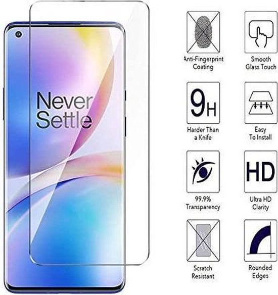 OnePlus 8 Pro Screenprotector Gehard 9H – Anti-kras – 2-Pack-Ilumina Benelux