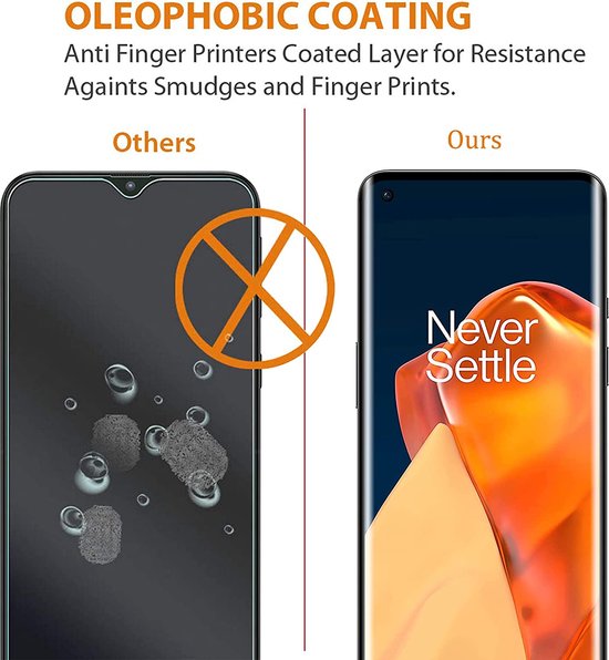OnePlus 9 Pro Screenprotector Full Cover Screenprotector Gehard 9H – 2-Pack-Ilumina Benelux