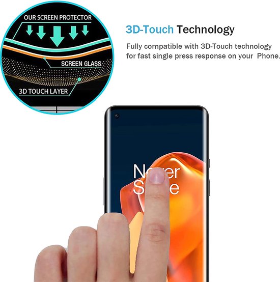 OnePlus 9 Pro Screenprotector Full Cover Screenprotector Gehard 9H – 3-Pack-Ilumina Benelux