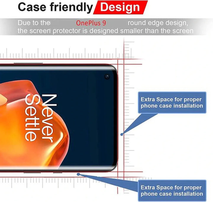 OnePlus 9 Pro Screenprotector Gehard 9H Screenprotector Full Cover – 1-Pack-Ilumina Benelux