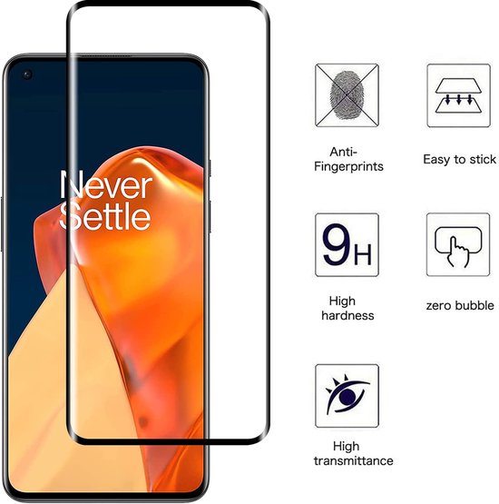 OnePlus 9 Screenprotector Full Cover Screenprotector Gehard 9H – 3-Pack-Ilumina Benelux
