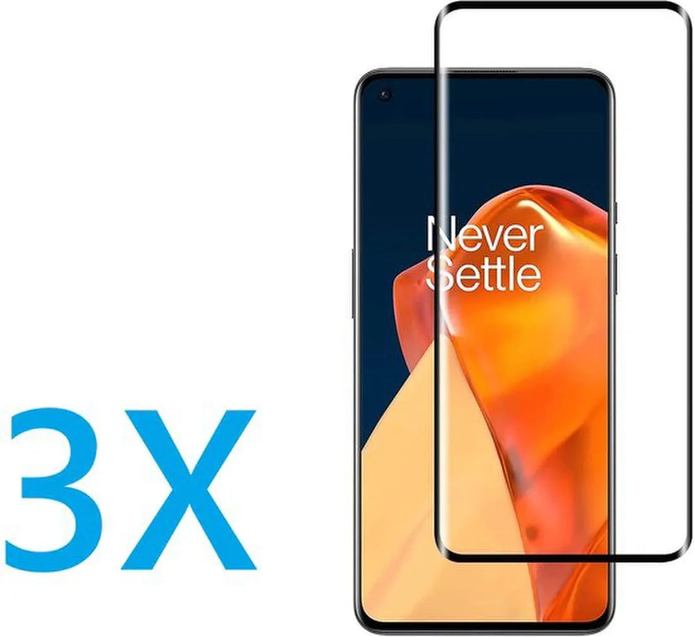 OnePlus 9 Screenprotector Full Cover Screenprotector Gehard 9H – 3-Pack-Ilumina Benelux