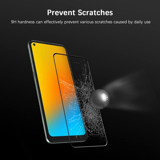 OnePlus Nord 2 5G Screenprotector Full Cover Screenprotector Gehard 9H – 2-Pack-Ilumina Benelux