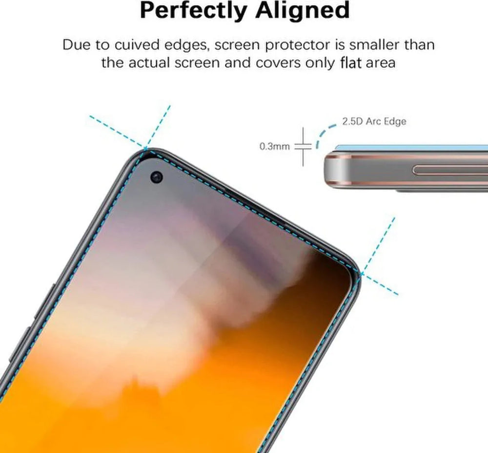 OnePlus Nord 2T Screenprotector Gehard 9H – Anti-kras – 3-Pack-Ilumina Benelux