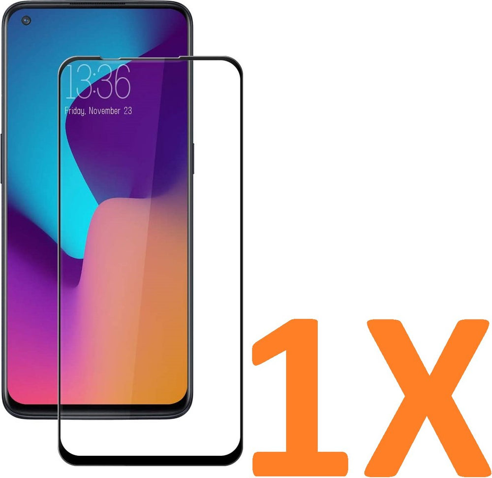 OnePlus Nord N100 Screenprotector Full Cover Screenprotector Gehard 9H – 1-Pack-Ilumina Benelux