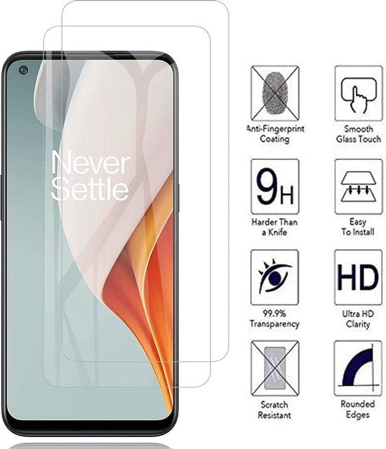 OnePlus Nord N100 Screenprotector Gehard 9H – Anti-kras – 2-Pack-Ilumina Benelux