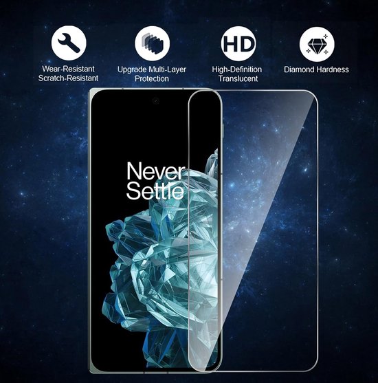 OnePlus Open Screenprotector Gehard 9H – Anti-kras – 3-Pack-Ilumina Benelux
