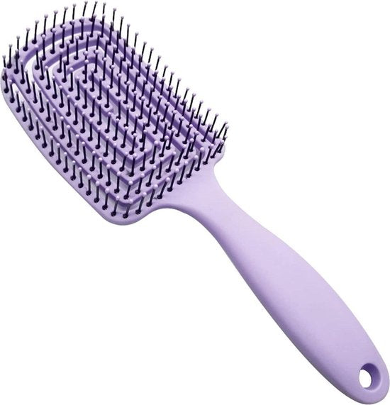 Ontwarrende haarborstel – Hoofdhuid massagekam – Voor nat & droog haar – Anti-klit nylon borstelharen – Zwart-Borstel-Ilumina Benelux