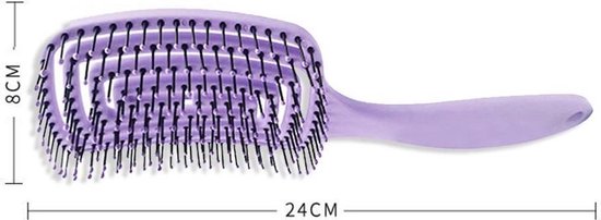 Ontwarrende haarborstel – Hoofdhuid massagekam – Voor nat & droog haar – Anti-klit nylon borstelharen – Zwart-Borstel-Ilumina Benelux
