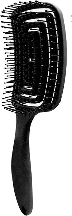 Ontwarrende haarborstel – Hoofdhuid massagekam – Voor nat & droog haar – Anti-klit nylon borstelharen – Zwart-Borstel-Ilumina Benelux
