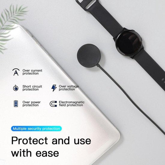 Oplaadkabel – Geschikt voor Samsung Galaxy Watch 7/6/5/4/3/Active 2/Fit/Pro/Classic – USB – 1 Meter – Zwart-USB-Kabels-Ilumina Benelux