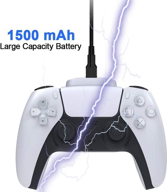 Oplaadstation – Geschikt voor PS5 Controller – 1500mAh Accu – Oplaadbare Batterij Oplader-Ilumina Benelux