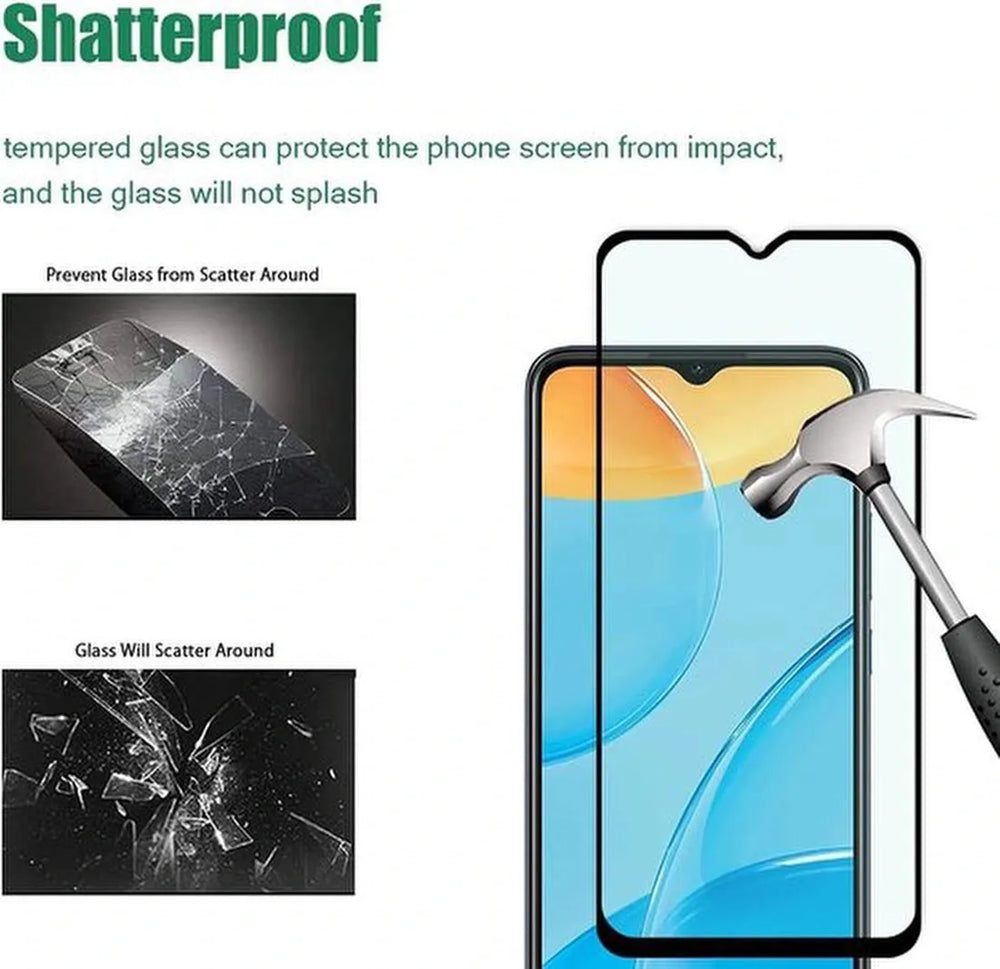 Oppo A15/A15S Screenprotector Full Cover Screenprotector Gehard 9H – Anti-kras – Tempered Glas – 1-Pack-Ilumina Benelux