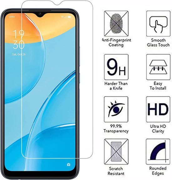Oppo A15/A15s Screenprotector Gehard 9H – Anti-kras – 2-Pack-Ilumina Benelux
