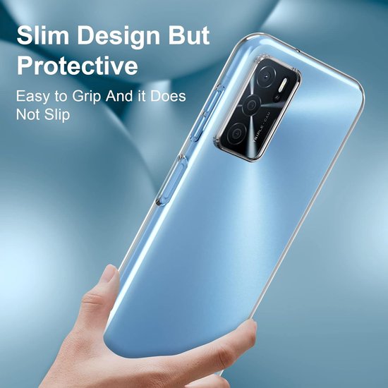 Oppo A16/A16s/A54s Hoesjes – Transparante TPU Siliconen Backcover – Soft Case – Incl. Gehard Glas Screenprotector-Ilumina Benelux