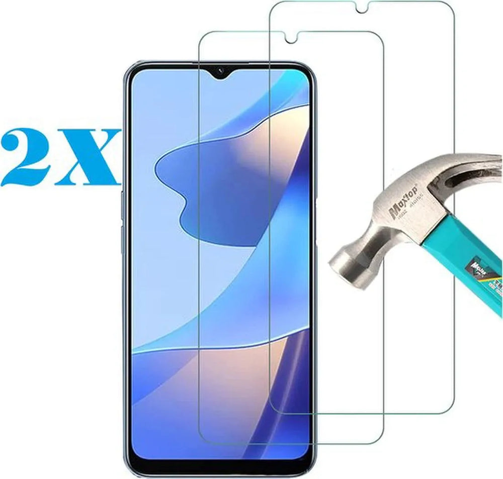 Oppo A16/A16s/A54s Screenprotector Gehard 9H – Anti-kras – 2-Pack-Ilumina Benelux