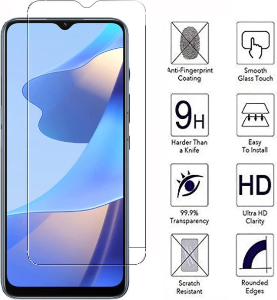 Oppo A16/A16s/A54s Screenprotector Gehard 9H – Anti-kras – 3-Pack-Ilumina Benelux