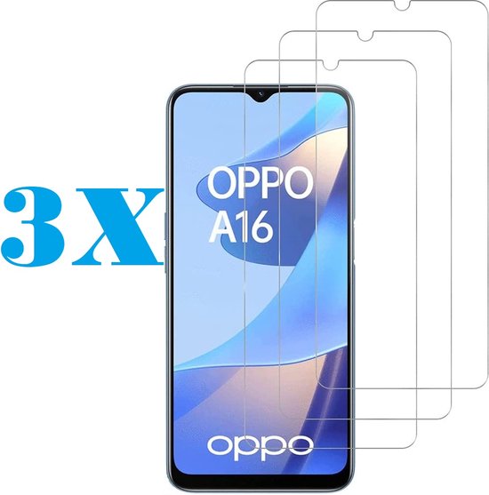 Oppo A16/A16s/A54s Screenprotector Gehard 9H – Anti-kras – 3-Pack-Ilumina Benelux