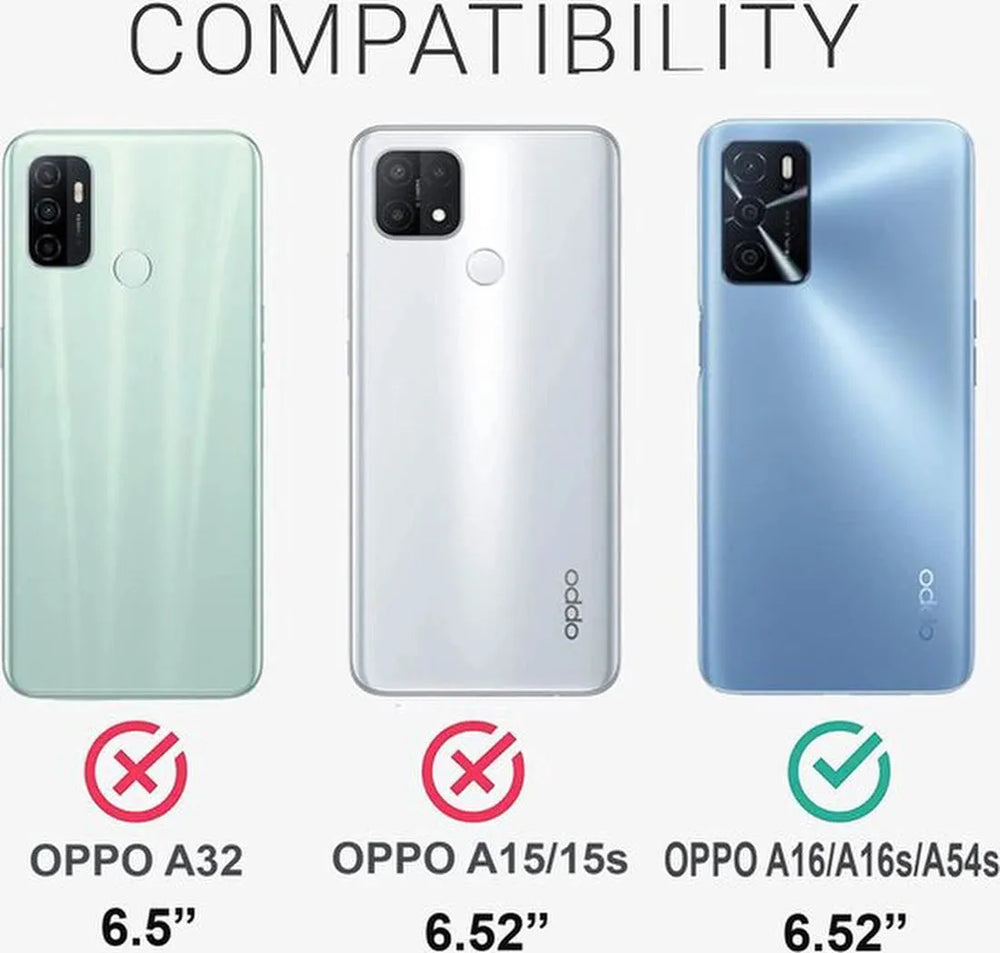 Oppo A16/A16s/A54s Screenprotector Gehard 9H – Anti-kras – 5-Pack-Ilumina Benelux
