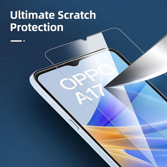 Oppo A17 – 9H Gehard Glas – Anti-kras – 1-Pack-Ilumina Benelux