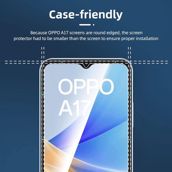 Oppo A17 – 9H Gehard Glas – Anti-kras – 2-Pack-Ilumina Benelux