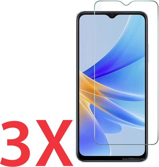 Oppo A17 Screenprotector Gehard 9H – Anti-kras – 3-Pack-Ilumina Benelux