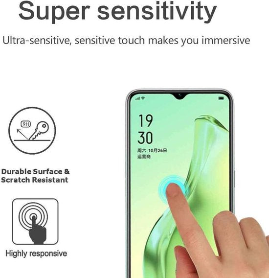 Oppo A5 2020 Screenprotector Gehard 9H – Anti-kras – 3-Pack-Ilumina Benelux