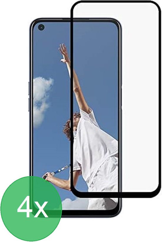 Oppo A52/A72/A92 Screenprotector Full Cover Screenprotector Gehard 9H – Anti-kras – 4-Pack-Ilumina Benelux