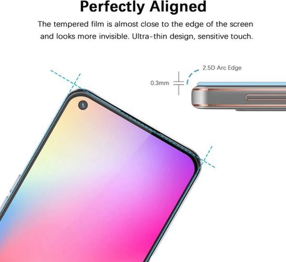 Oppo A54 5G & A74 5G Screenprotector Full Cover Screenprotector Gehard 9H – 2-Pack-Ilumina Benelux