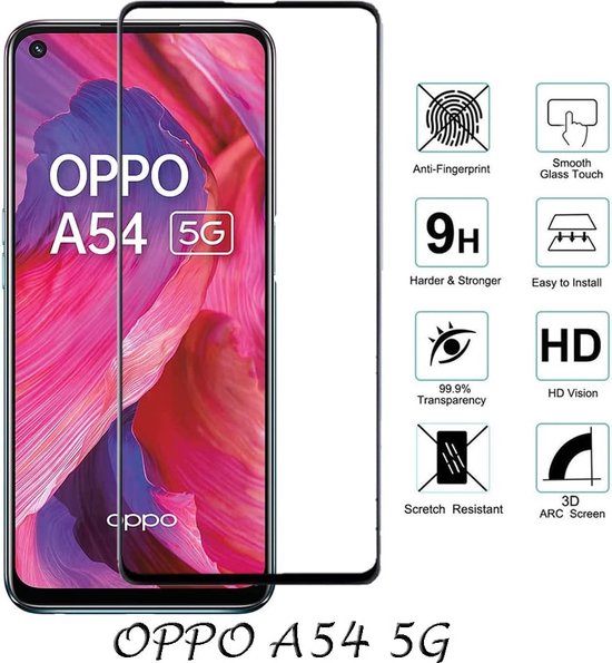 Oppo A54 5G & A74 5G Screenprotector Full Cover Screenprotector Gehard 9H – 2-Pack-Ilumina Benelux