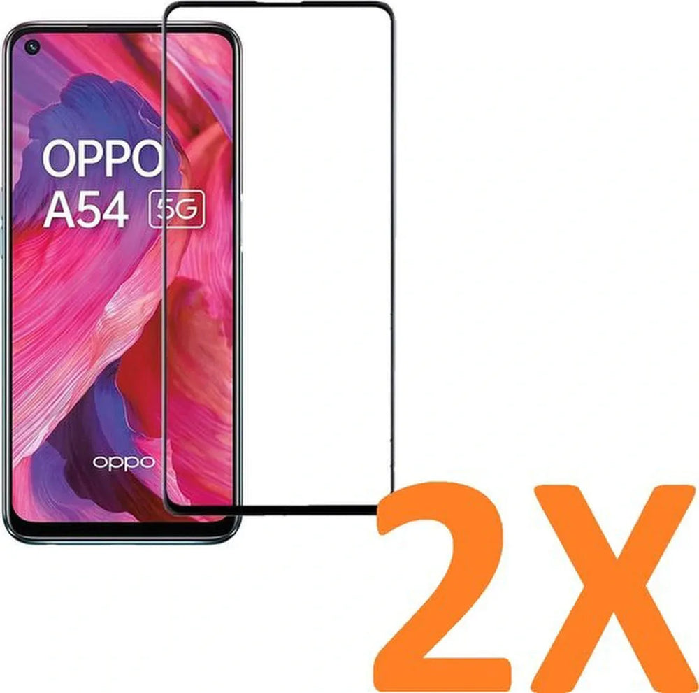 Oppo A54 5G & A74 5G Screenprotector Full Cover Screenprotector Gehard 9H – 2-Pack-Ilumina Benelux