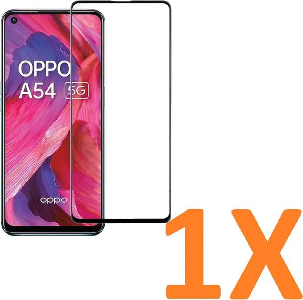 Oppo A54 5G & A74 5G Screenprotector Full Cover Screenprotector Gehard 9H – Tempered Glas – 1-Pack-Ilumina Benelux