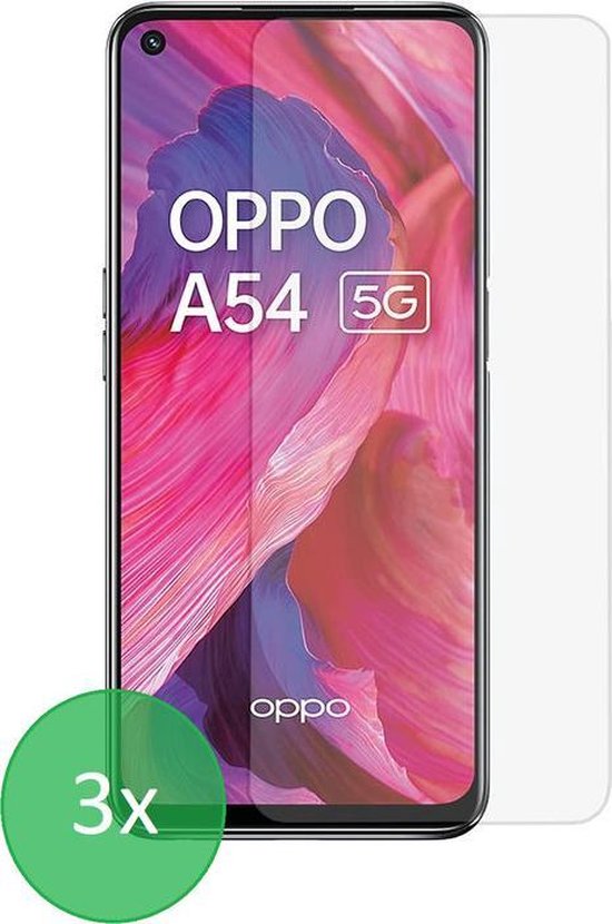 Oppo A54 5G / A74 5G Screenprotector Gehard 9H – Anti-kras – 3-Pack-Ilumina Benelux