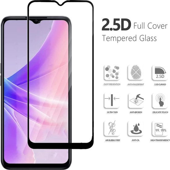 Oppo A57/A57s Screenprotector Full Cover Screenprotector Gehard 9H – 2-Pack-Ilumina Benelux