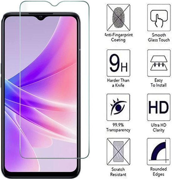 Oppo A57/A57s Screenprotector Gehard 9H – Anti-kras – 3-Pack-Ilumina Benelux