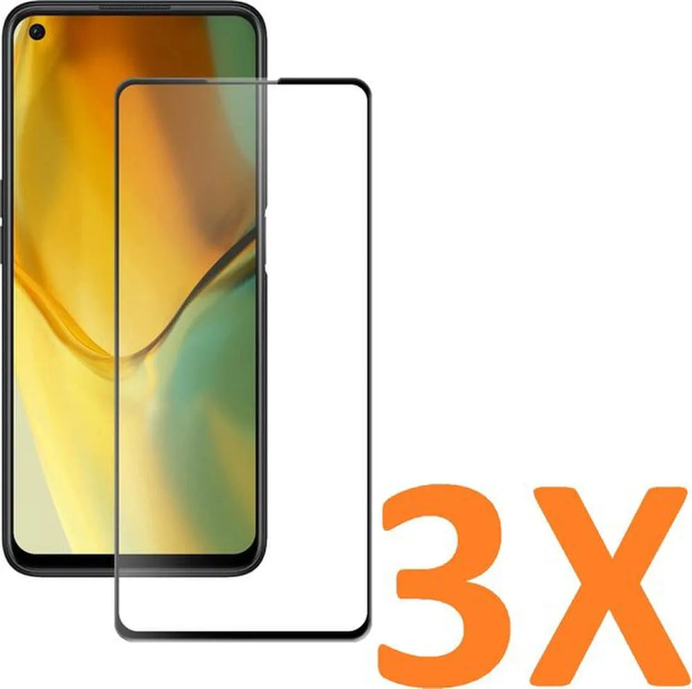 Oppo A76 Screenprotector Full Cover Screenprotector Gehard 9H – 3-Pack-Ilumina Benelux
