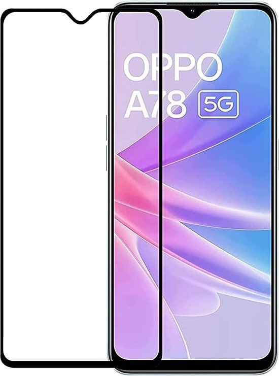 Oppo A78 5G Screenprotector Full Cover Screenprotector Gehard 9H – 1-Pack-Ilumina Benelux