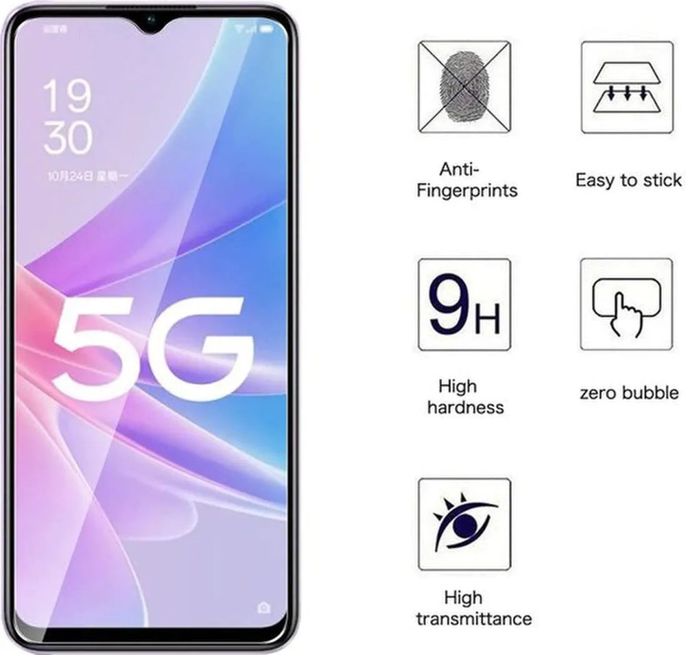Oppo A78 5G Screenprotector Gehard 9H – Anti-kras – 2-Pack-Ilumina Benelux