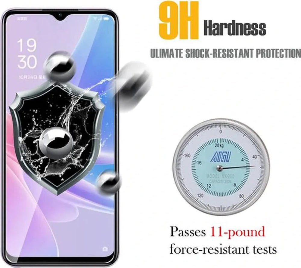 Oppo A78 5G Screenprotector Gehard 9H – Anti-kras – 2-Pack-Ilumina Benelux